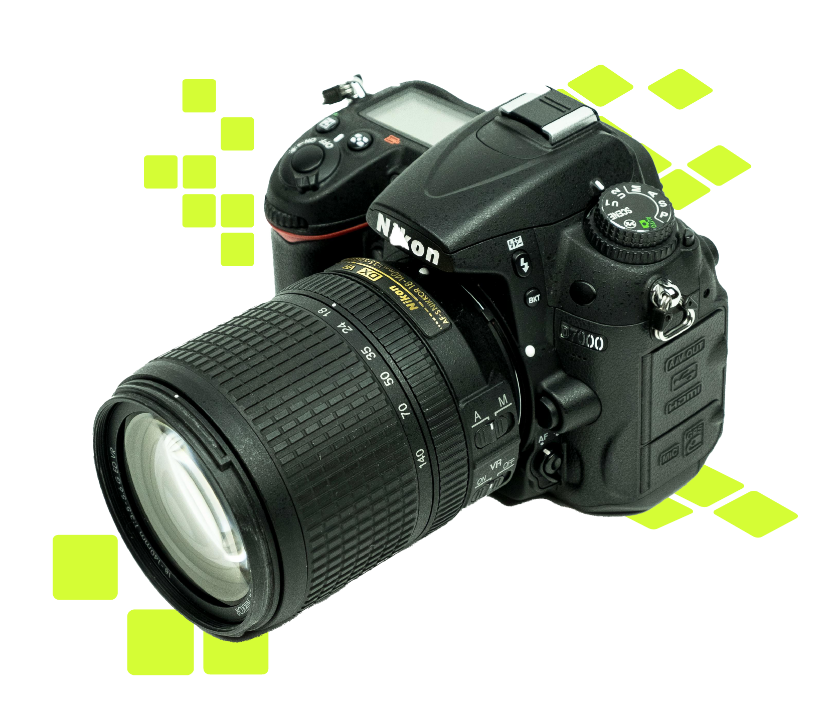 GO:SHOOT: Mockup of  DSLR Camera showcasing production services offered by Go:24.